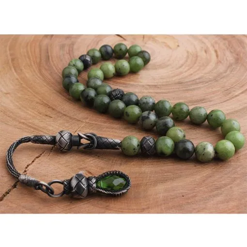 Green Jade Stone Kazaz Prayer Beads