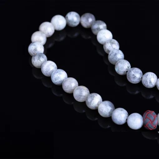 Gray Moon Stone Tasbih With Kazaz Imame