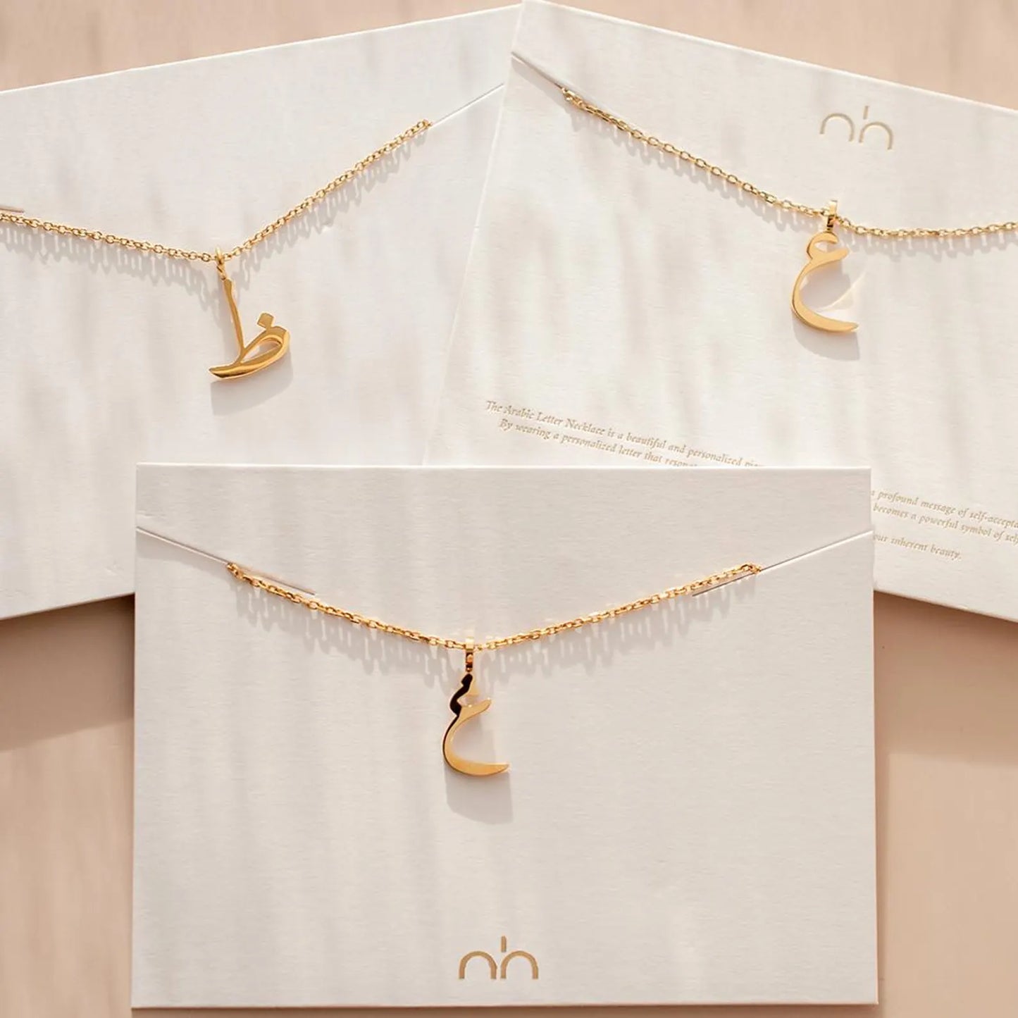 Personalized Arabic Letter Necklace Custom Initial Pendant in Arabic Jewellery