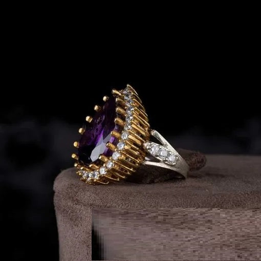 Hurrem Sultana Amethyst Silver Ring