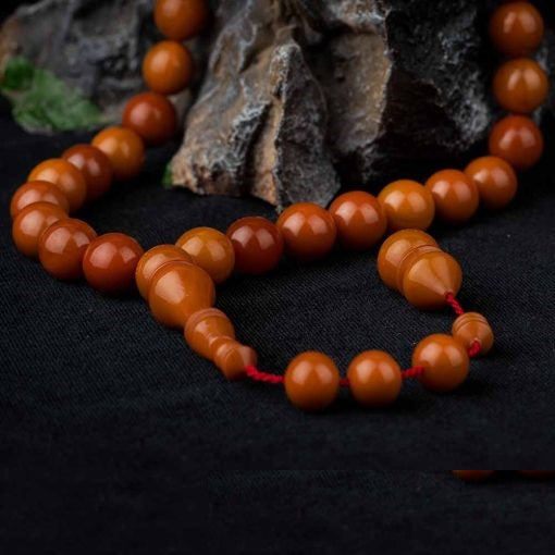 Antique Collection Brown Amber 33 Beads Tasbih Misbaha No3