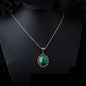 Malachite Filigree Silver Women Pendant