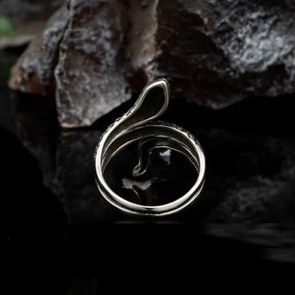 Snake Oxidized Silver Ring