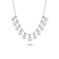 Teardrop Zircon Dangle Silver Necklace