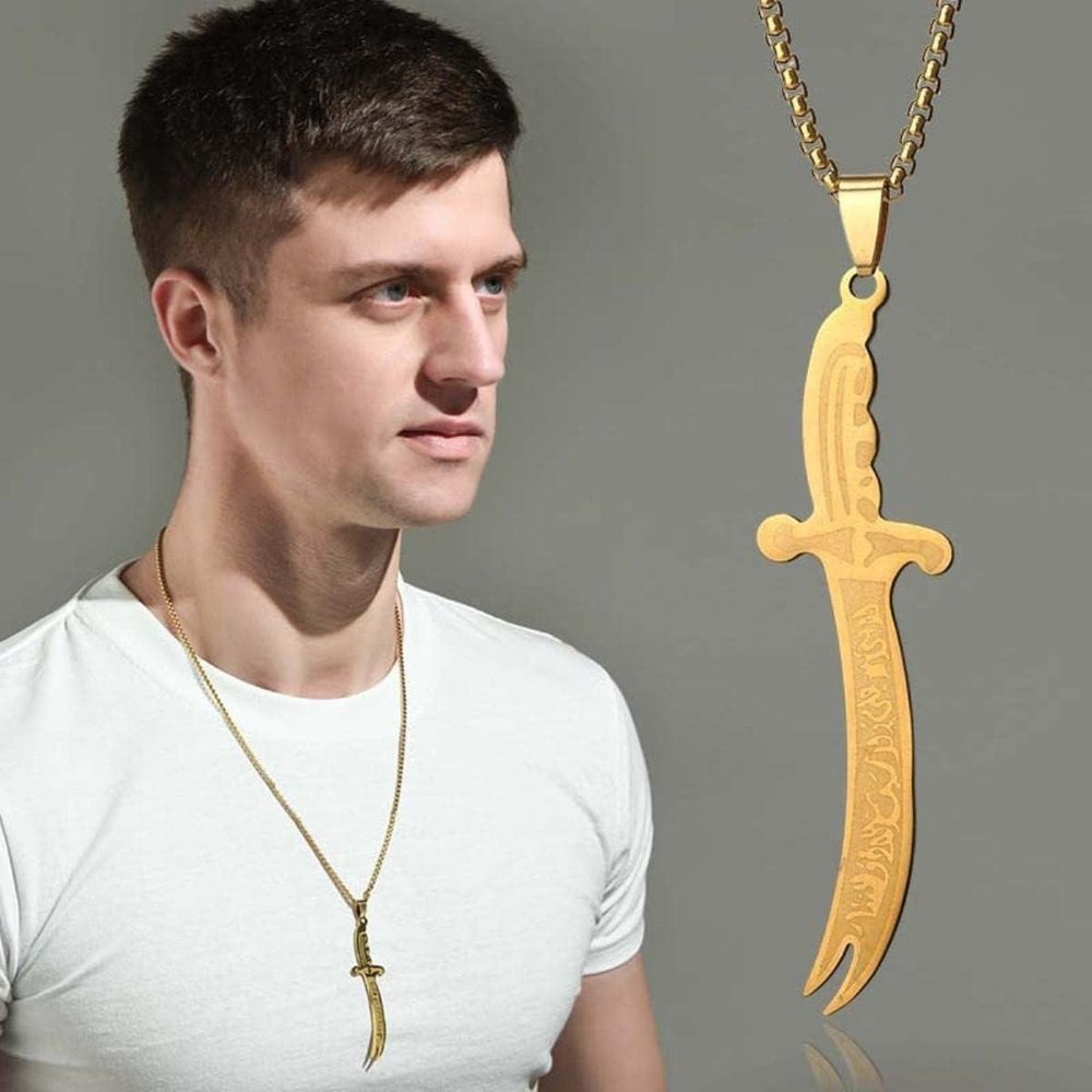 Arabian Machete Cool Men's Islamic Necklace