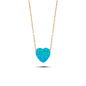 Heart Opal Silver Necklace