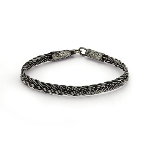 Oxidised Kazaz Hand Knitted Bracelet 3