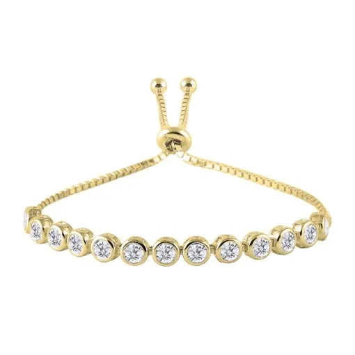 4mm Zircon Tennis Adjustable Sliding Bracelet