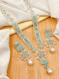 Silver Star Fancy Mala Set with Earring