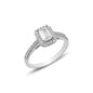 Baguette Zircon Solitaire Ring