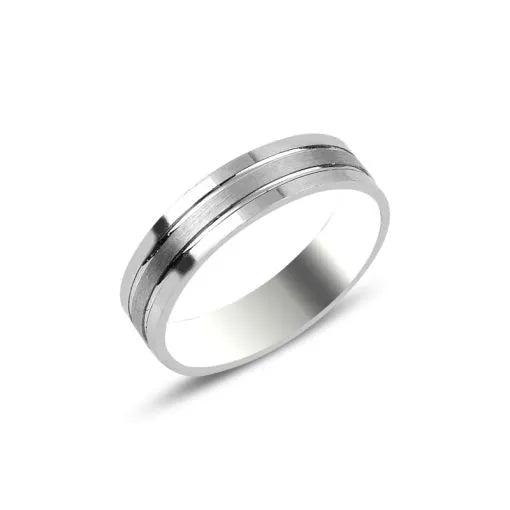 Brushed 4mm Plain Band Ring