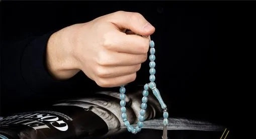 Exclusive Collection Micro Turquoise Detailed Silver Tasbih No3