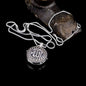 Allah Written Round Silver Locket Necklace