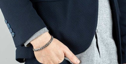 Special Design Silver Chain Bracelet For Men No8