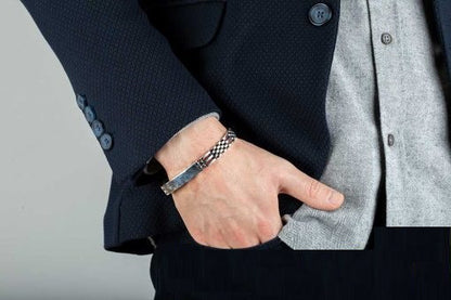 Modern Silver Chain Bracelet For Men No5