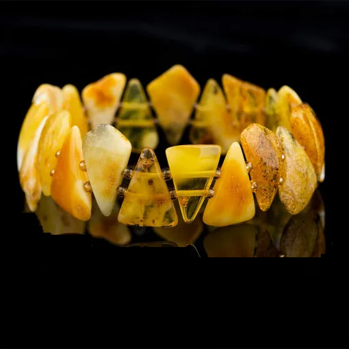 Baltic Amber Elastic Women Bracelet No1