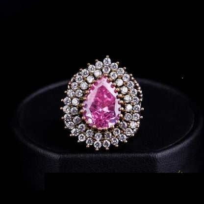 Mahidevran Sultan Pink Topaz Silver Ring