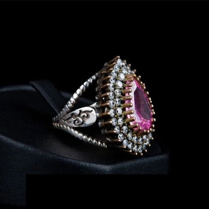 Mahidevran Sultan Pink Topaz Silver Ring