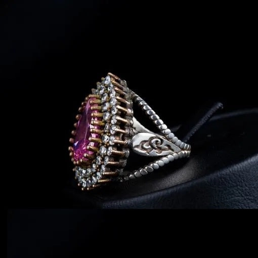 Mahidevran Sultan Pink Topaz Silver Ring