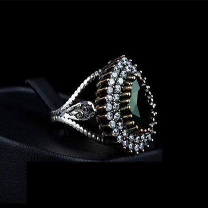 Mahidevran Sultan Emerald Silver Ring