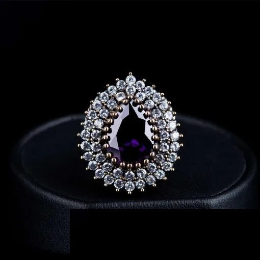 Mahidevran Sultan Amethyst Silver Ring