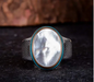 Exclusive Design Oval Mother of Pearl Silver Ring