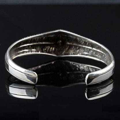 Compass Star Unisex Silver Cuff Bracelet