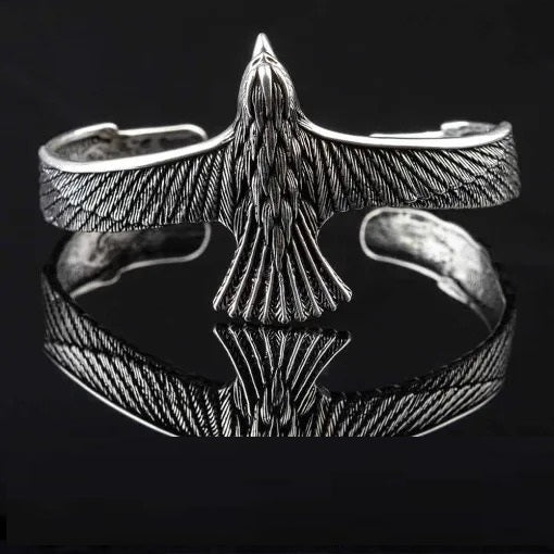 Flying Eagle Silver Cuff Bracelet