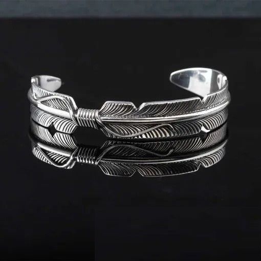 Leaf Silver Cuff Bracelet