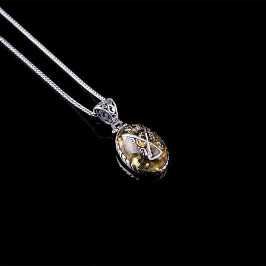 La Ilaha Illallah Amber Pendant