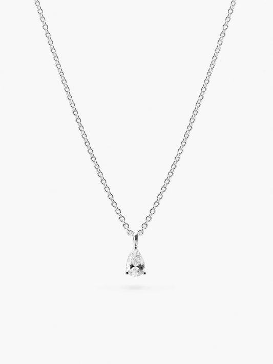 Pear Solitaire Necklace