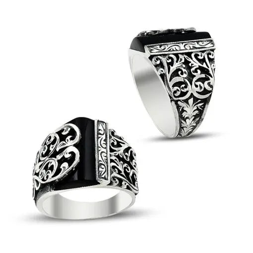 Charm Handmade Men Silver Ring 7006