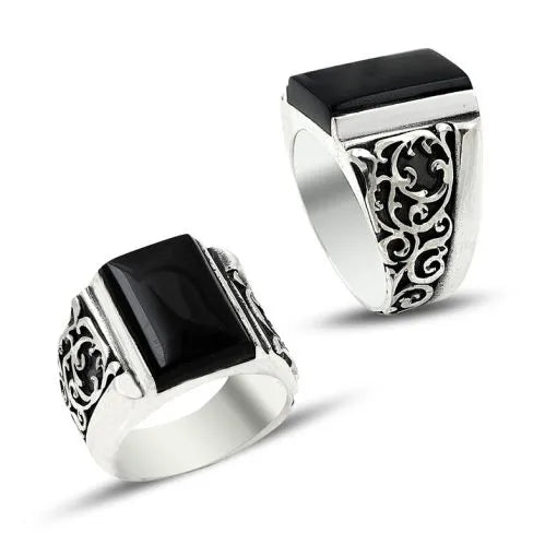 Charm Handmade Men Silver Ring 7009