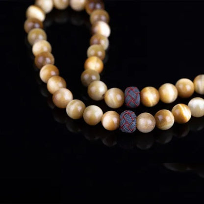 Silver Tiger’s Eye Tasbih With Kazaz Imame