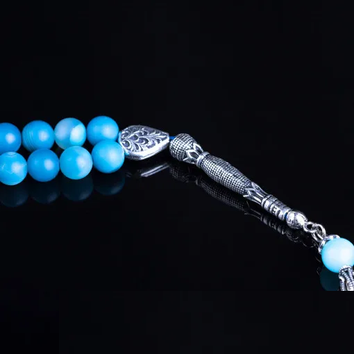 Blue Agate Stone Prayer Beads