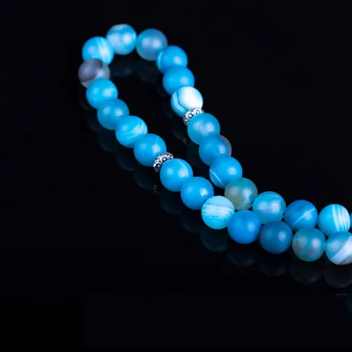 Blue Agate Stone Prayer Beads