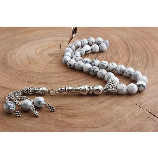 White Onyx Men Prayer Beads