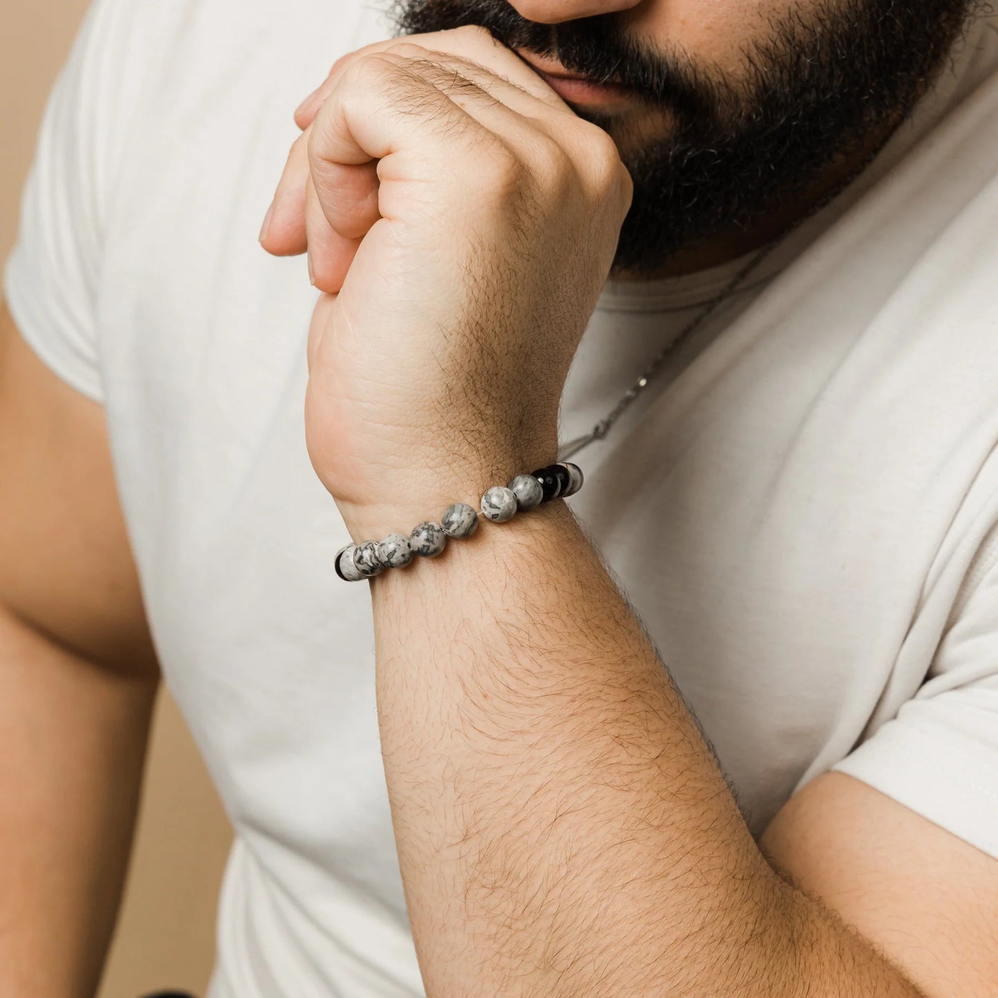 Storm  Stone Bead Bracelet