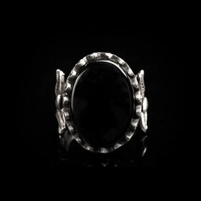 Black Aqeeq Hand Made Simple Women Ring