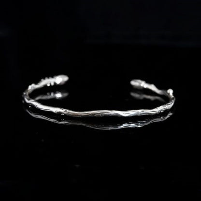 Vintage Design Unisex Silver Cuff Bracelet 2