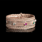 Ottoman Design Mixed Zircon Rose Gold Bracelet For Women