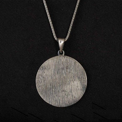 Basmala Islamic Round Silver Necklace