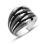 Eagle Claw Design Silver Men Ring