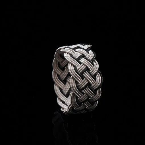 Handmade Kazaz Silver Knot Ring-2