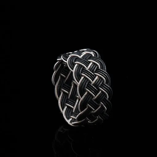 Handmade Kazaz Silver Knot Ring-5