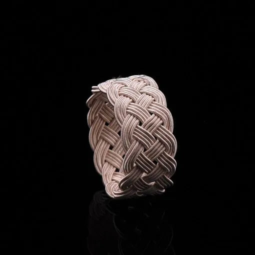 Handmade Kazaz Silver Knot Ring-6