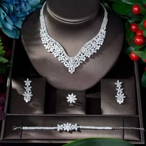 New 4pcs Jewellery Set With Cubic Zirconia for Women IS1 IS2 NS2 VAL1 NS3