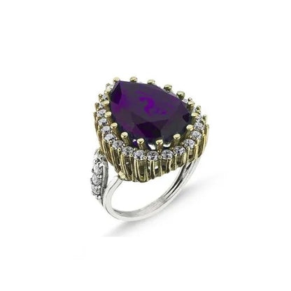 Hurrem Sultana Amethyst Silver Ring