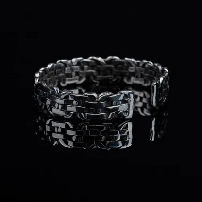 Elegant Cuban Silver Cuff Bracelet No6