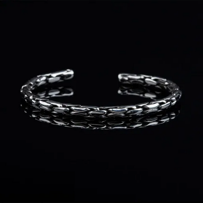 Elegant Cuban Silver Cuff Bracelet No7